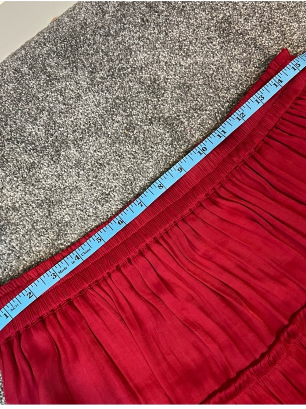 GAP Satin Red Tiered Maxi Skirt - Picture 5 of 5